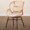 Baxton Studio Caelia Modern Bohemian Natural Brown Rattan and Black Metal Chair 207-12676 - alternate 9